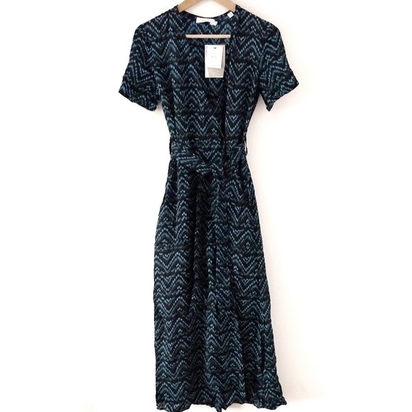 NWT A.L.C. 100% Silk Asa Midi Dress - Picture 3 of 8